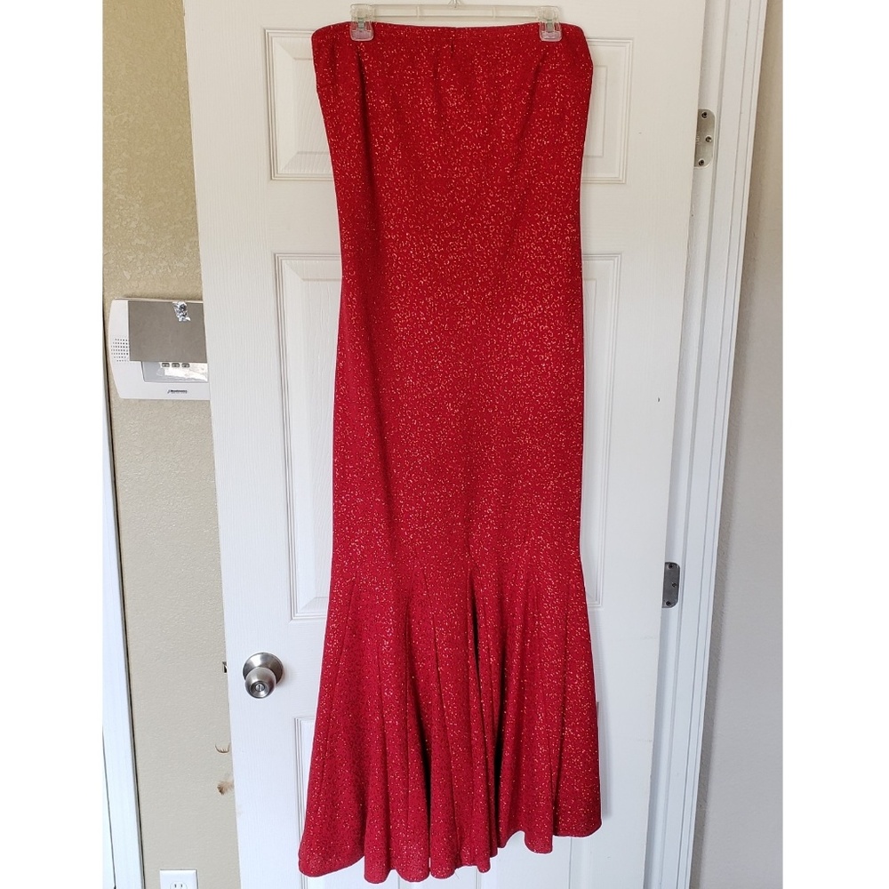 Strapless evening gown